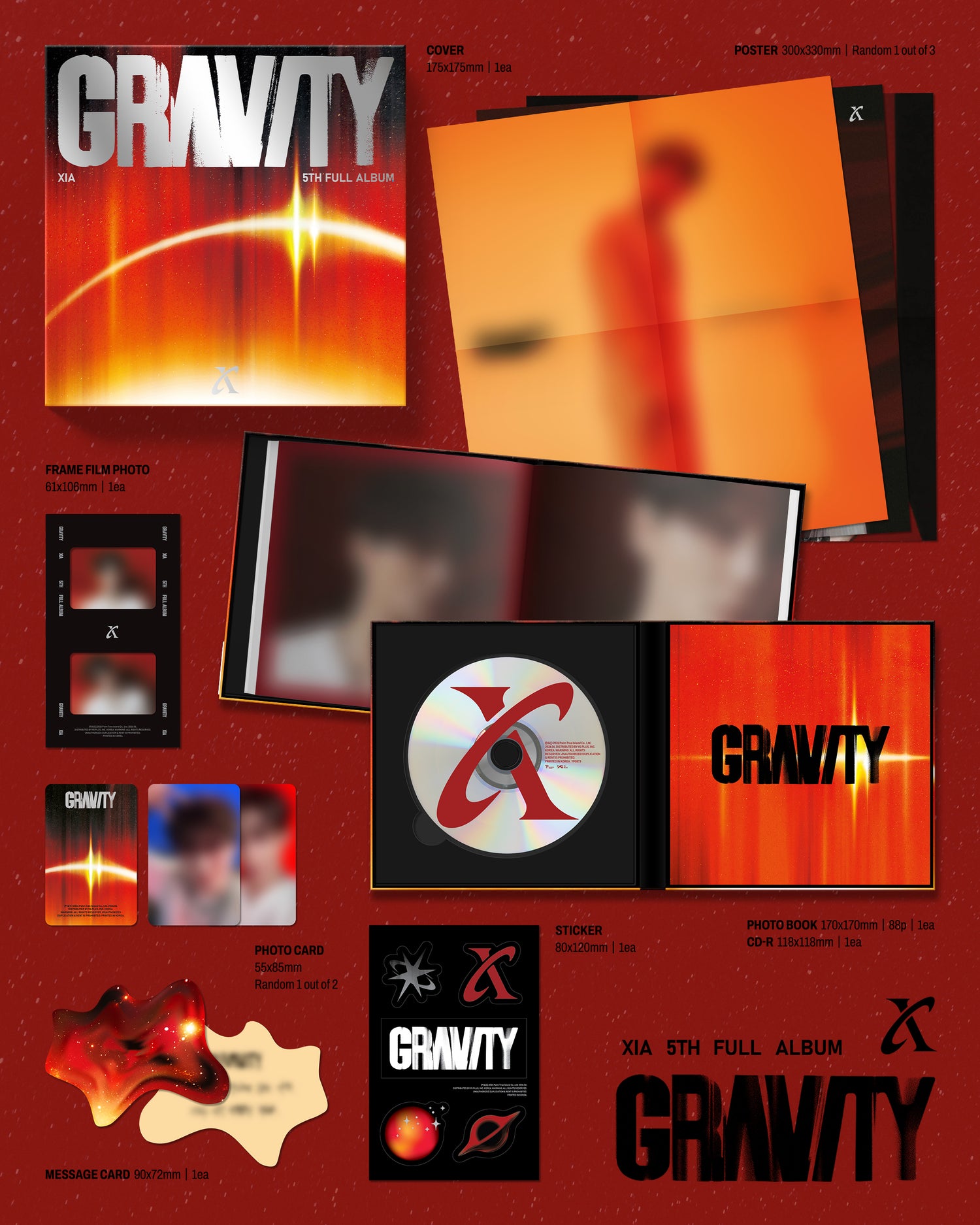 XIA - GRAVITY (5th FULL ALBUM) [SET] [Cosmic+Orbit Ver.]