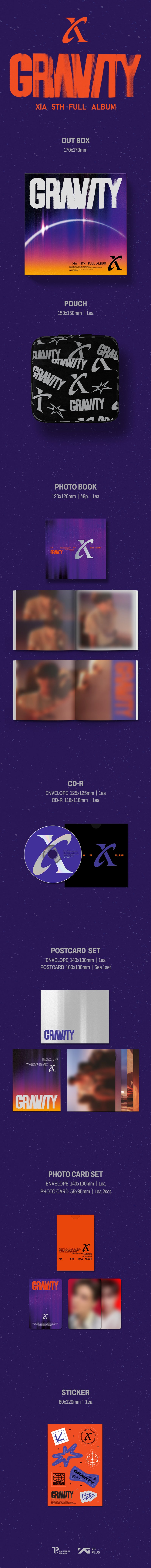 XIA - GRAVITY (5th FULL ALBUM) [SET] [Cosmic+Orbit Ver.]