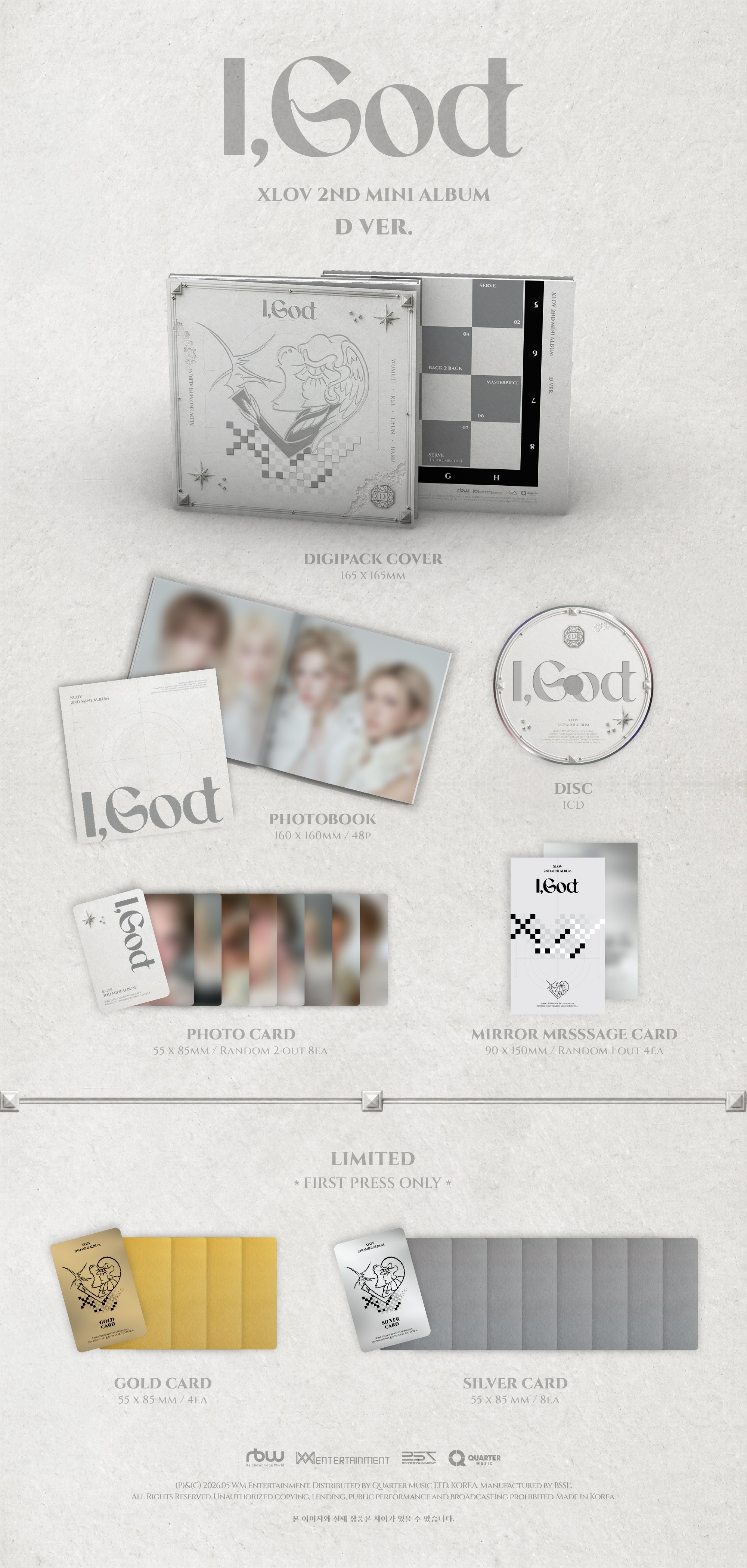 XLOV (엑스러브) - I,God (2nd Mini Album) [CHOOSE]