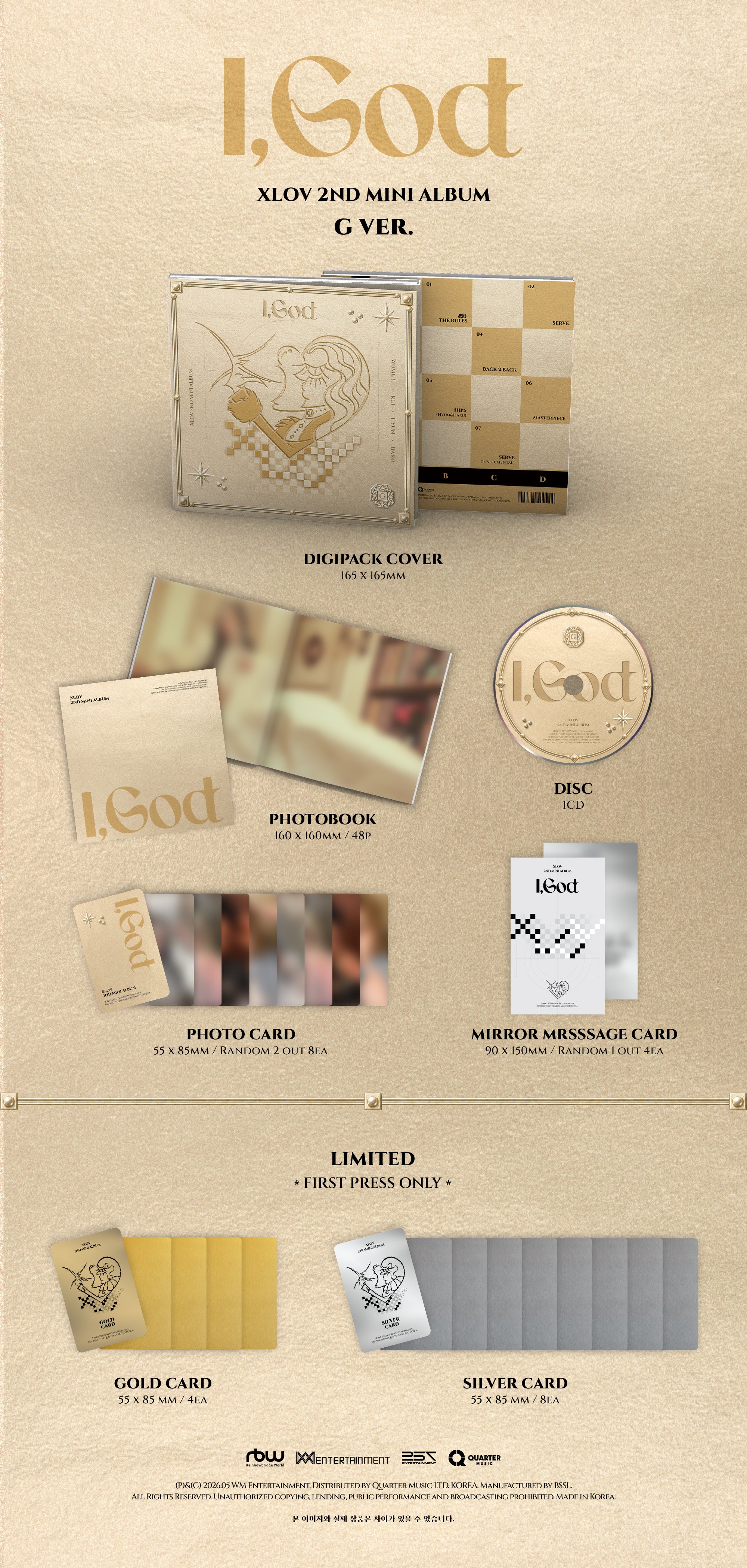 XLOV (엑스러브) - I,God (2nd Mini Album) [CHOOSE]