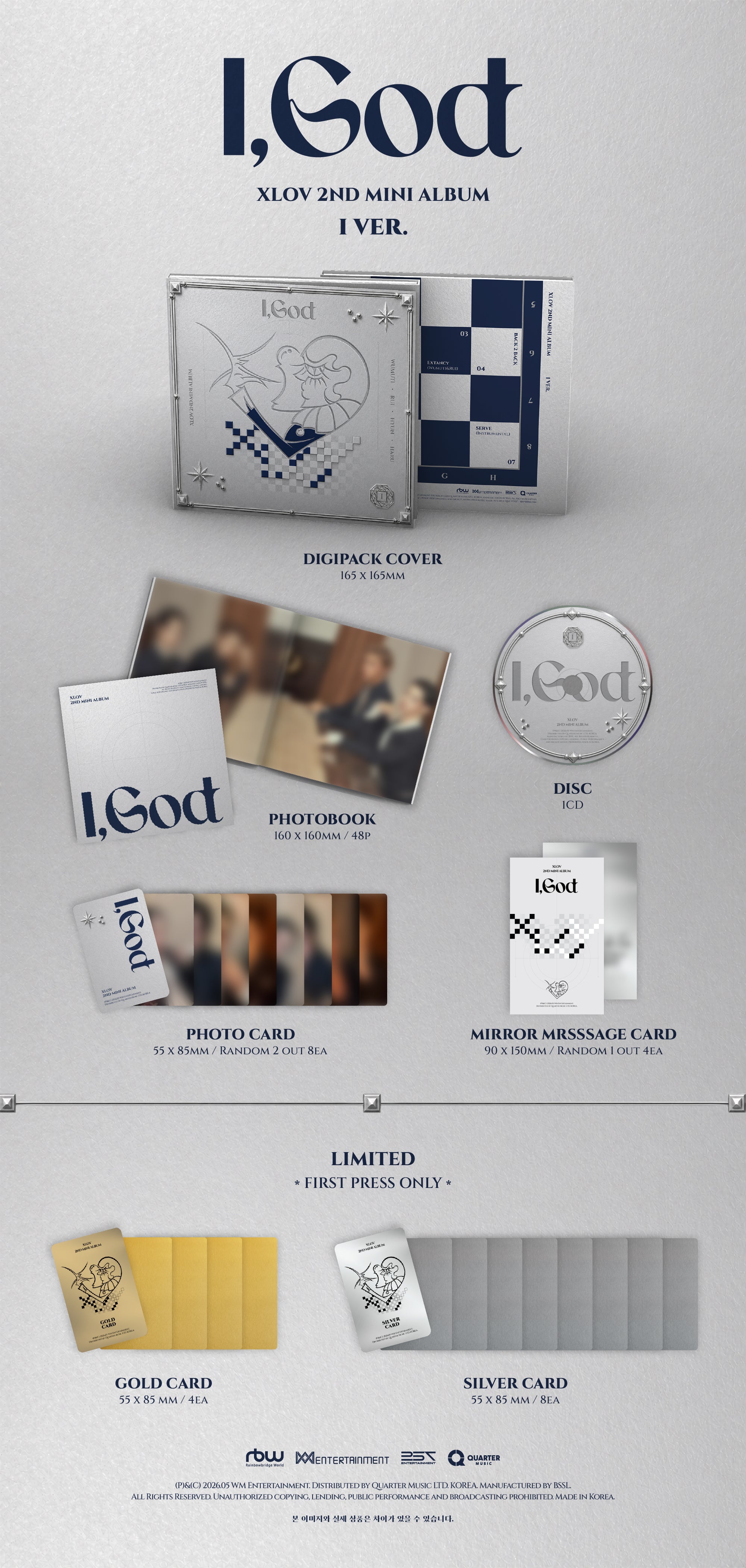 XLOV (엑스러브) - I,God (2nd Mini Album) [CHOOSE]