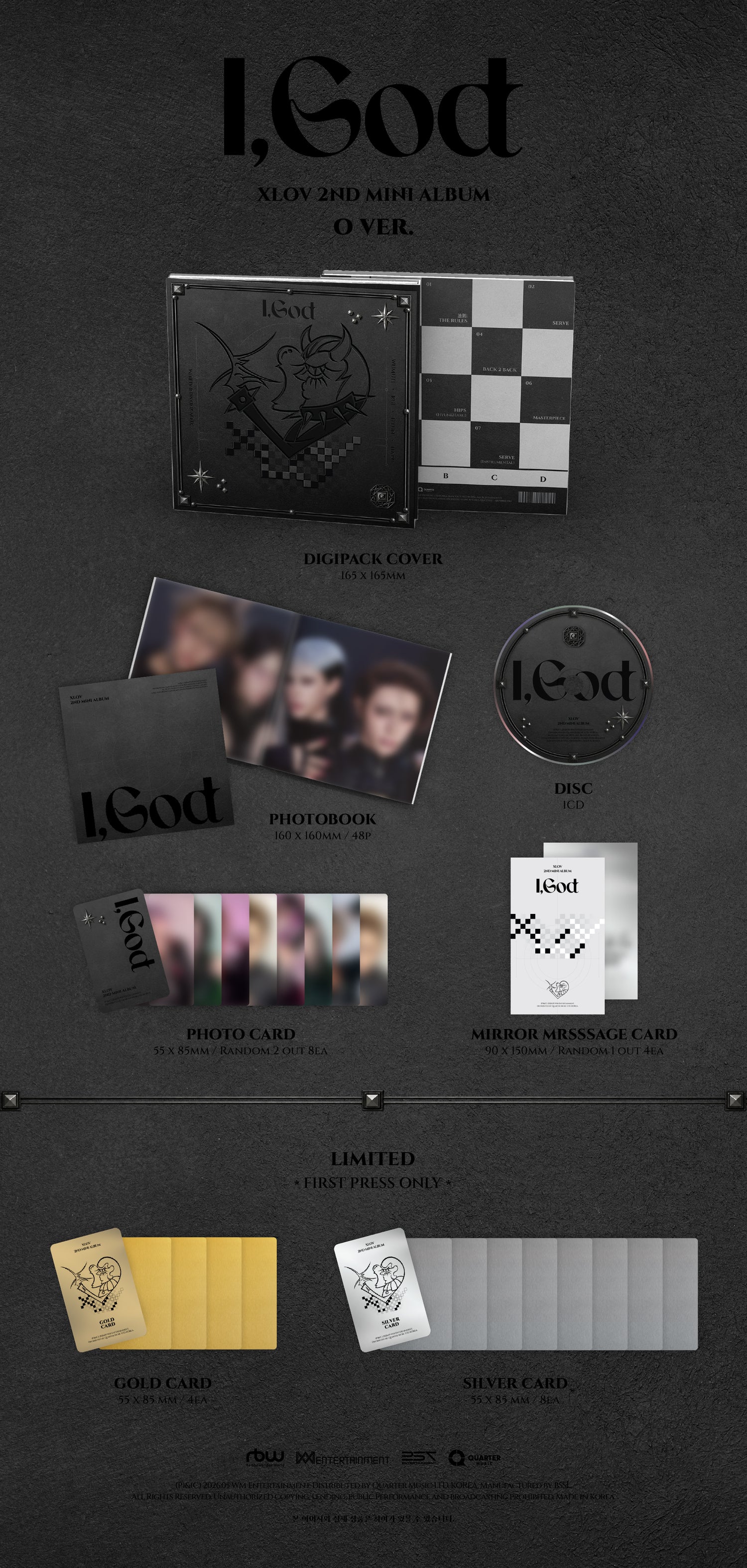 XLOV (엑스러브) - I,God (2nd Mini Album) [CHOOSE]