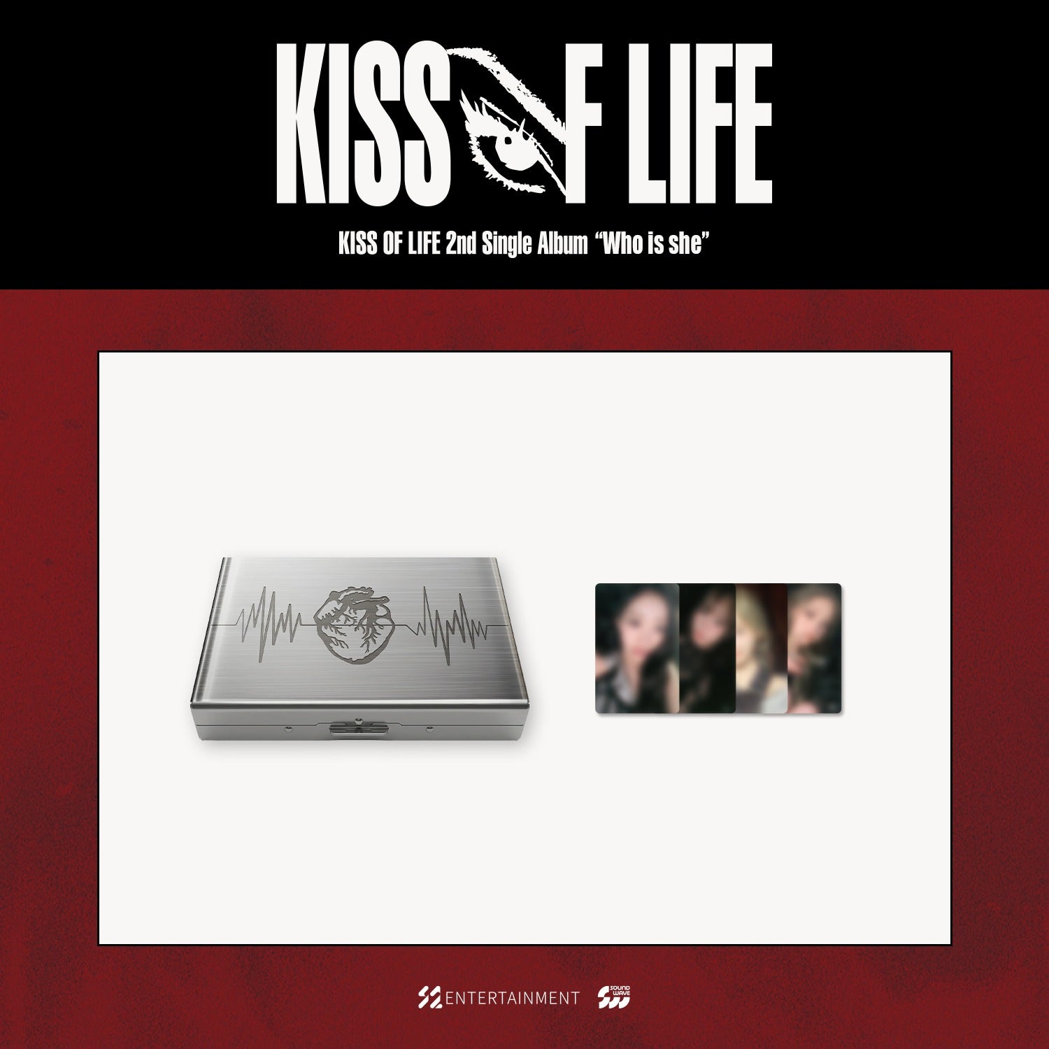 KISS OF LIFE - kiss of life 2nd single album [who is she] pop-up md 03. heart tin case 1