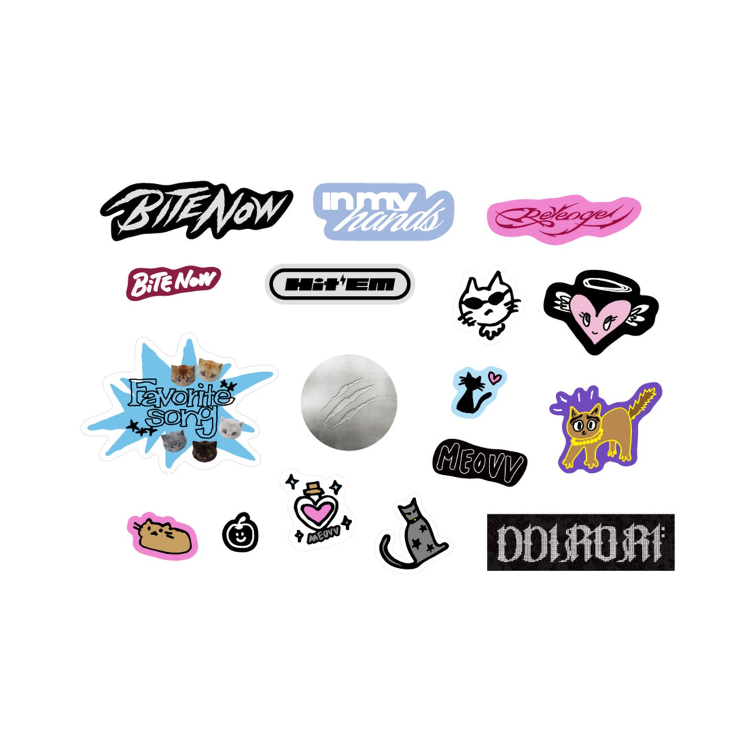 MEOVV - *additional sale* meovv - the 2nd ep album [bite now] pop-up md 05. removable sticker pack 1