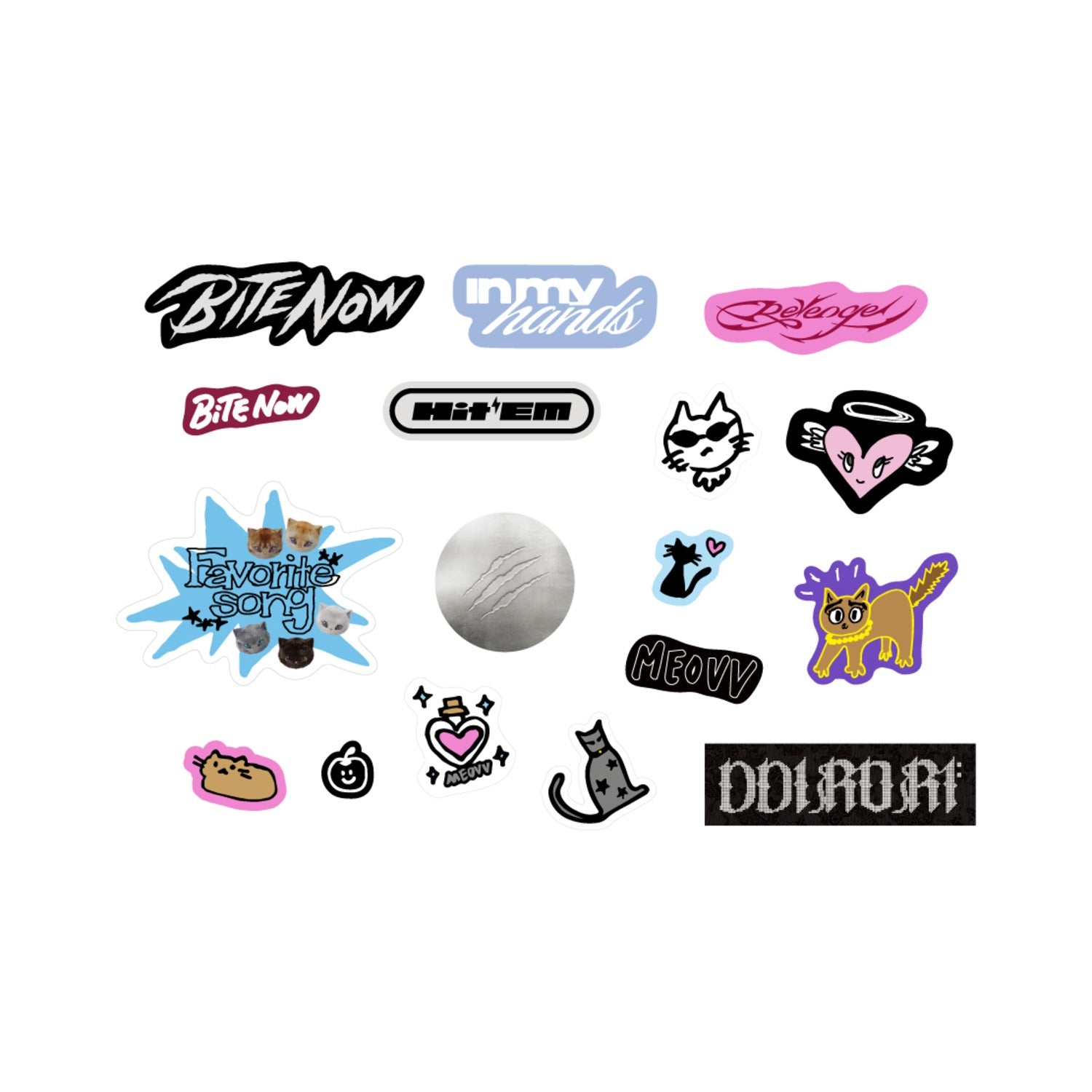 MEOVV - *additional sale* meovv - the 2nd ep album [bite now] pop-up md 05. removable sticker pack 1