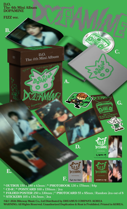 [POB] D.O - DOPAMINE (The 4th Mini Album) [FIZZ/POP Ver.] [RANDOM]