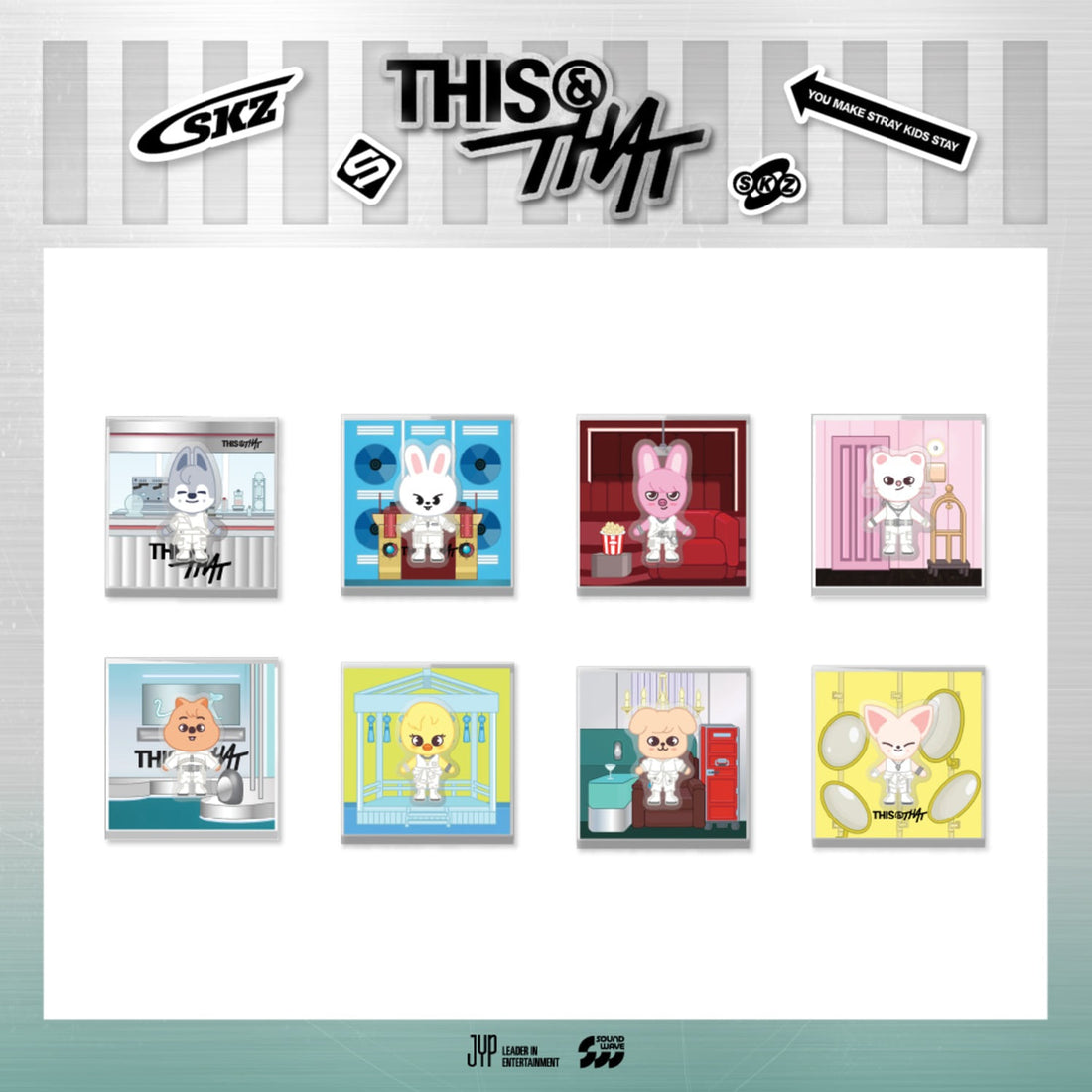 STRAY KIDS - [week 1] stray kids - [this &amp; that] pop-up store md 02. skzoo bangle magnet (skzoo spinning magnet) 1