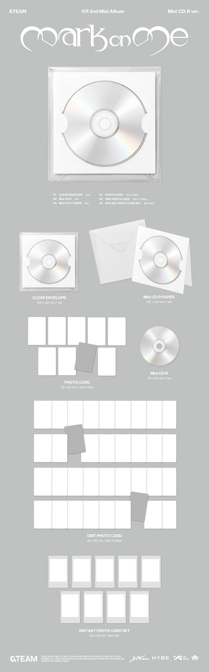 [POB] &amp;TEAM - Mark on Me (2nd Mini Album) [Mini CD-R Ver.]
