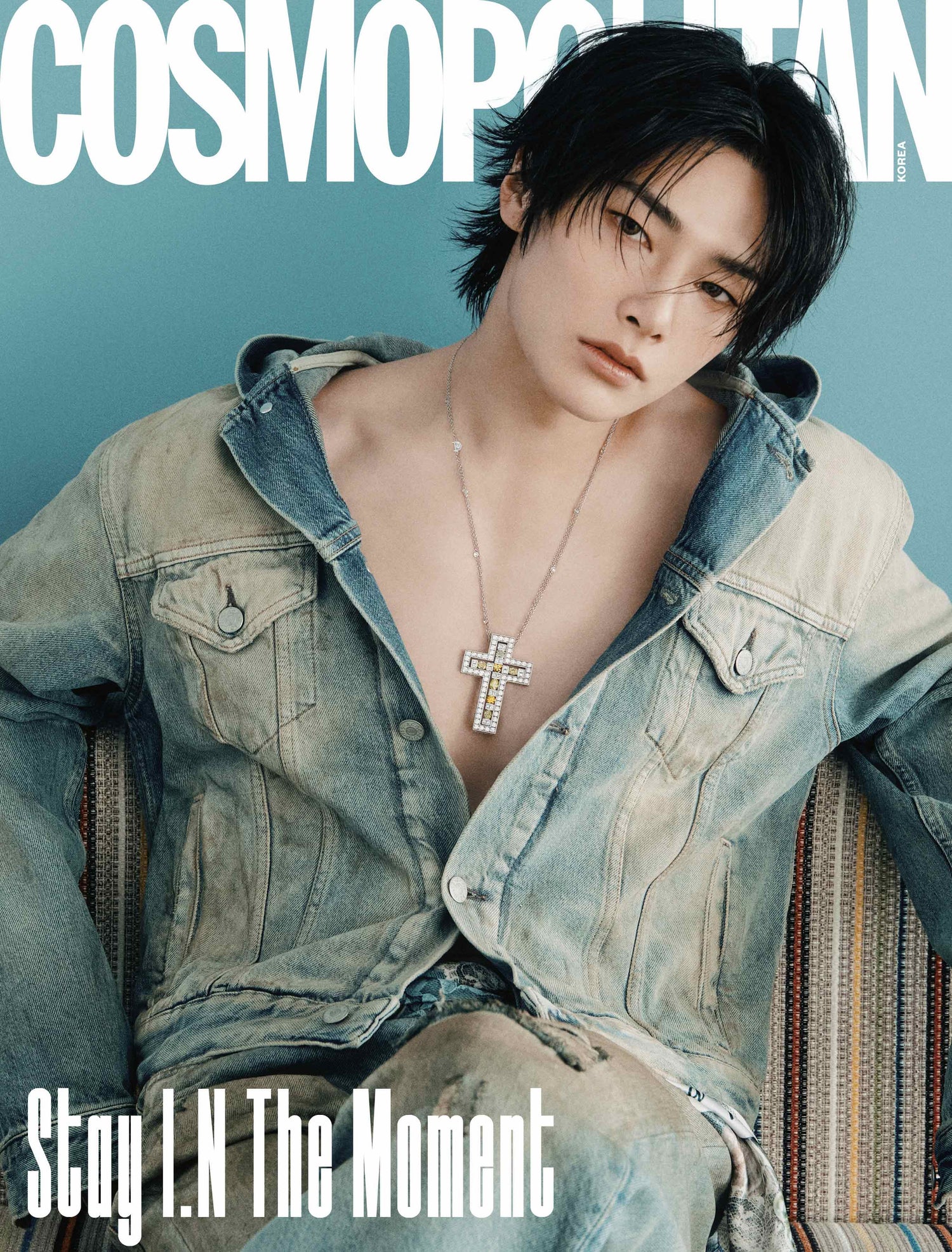 COSMOPOLITAN 2025 December Issue Cover: Stray Kids I.N (C Ver.)