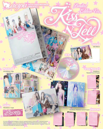[Album]AESPA - Kiss N Tell [Limited Edition Ver.]-product_vendor, lowest price, EU shipping, Pre order benefit