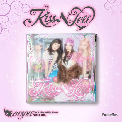 [Album]AESPA - Kiss N Tell (Limited Stocks) [Poster Ver.]-product_vendor, lowest price, EU shipping, Pre order benefit