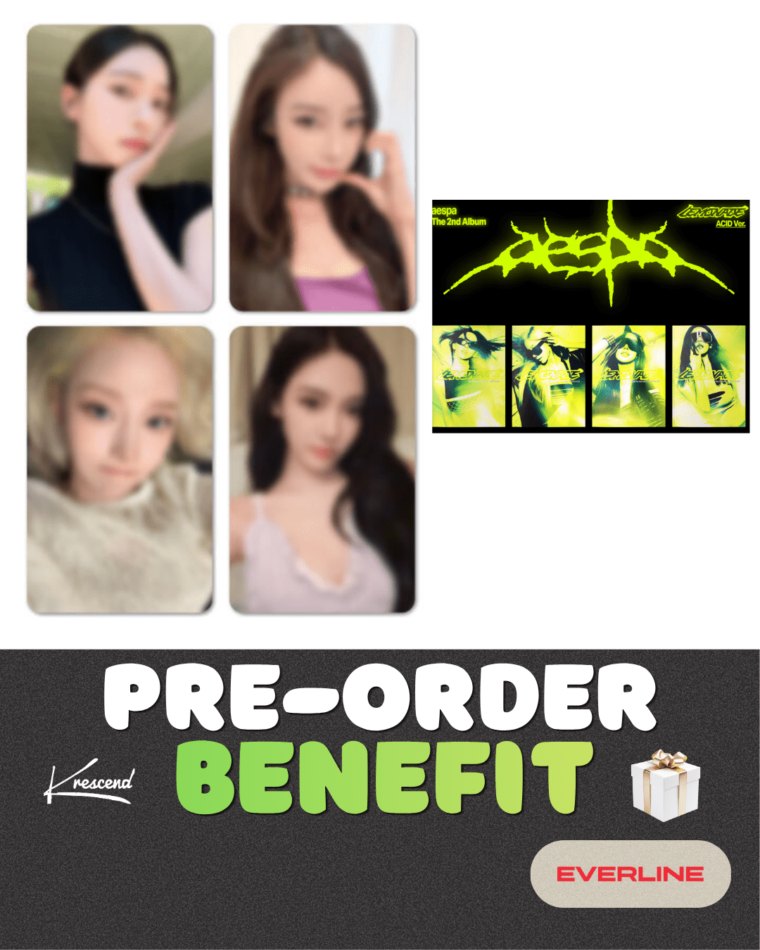 [Album]AESPA (에스파) - Lemonade (2nd Regular Album) [ACID] [RANDOM] [EVERLINE]-product_vendor,FULL lowest price, EU shipping, Pre order benefit