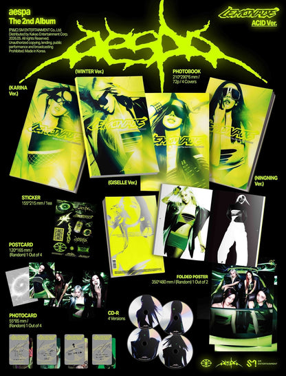 [Album]AESPA (에스파) - Lemonade (2nd Regular Album) [ACID] [RANDOM] - product_vendor,