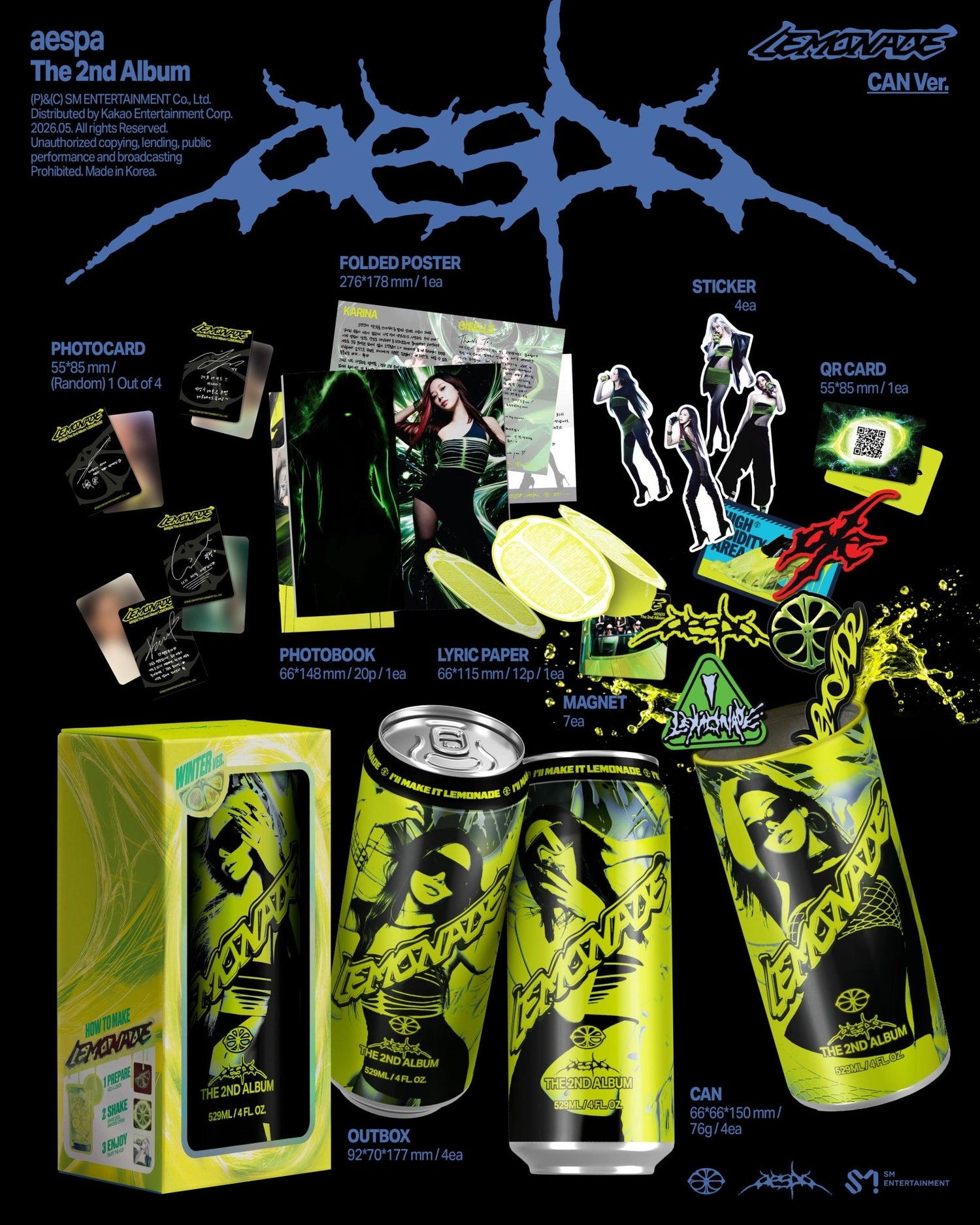 [Album]AESPA (에스파) - Lemonade (2nd Regular Album) [CAN] [SET] - product_vendor,
