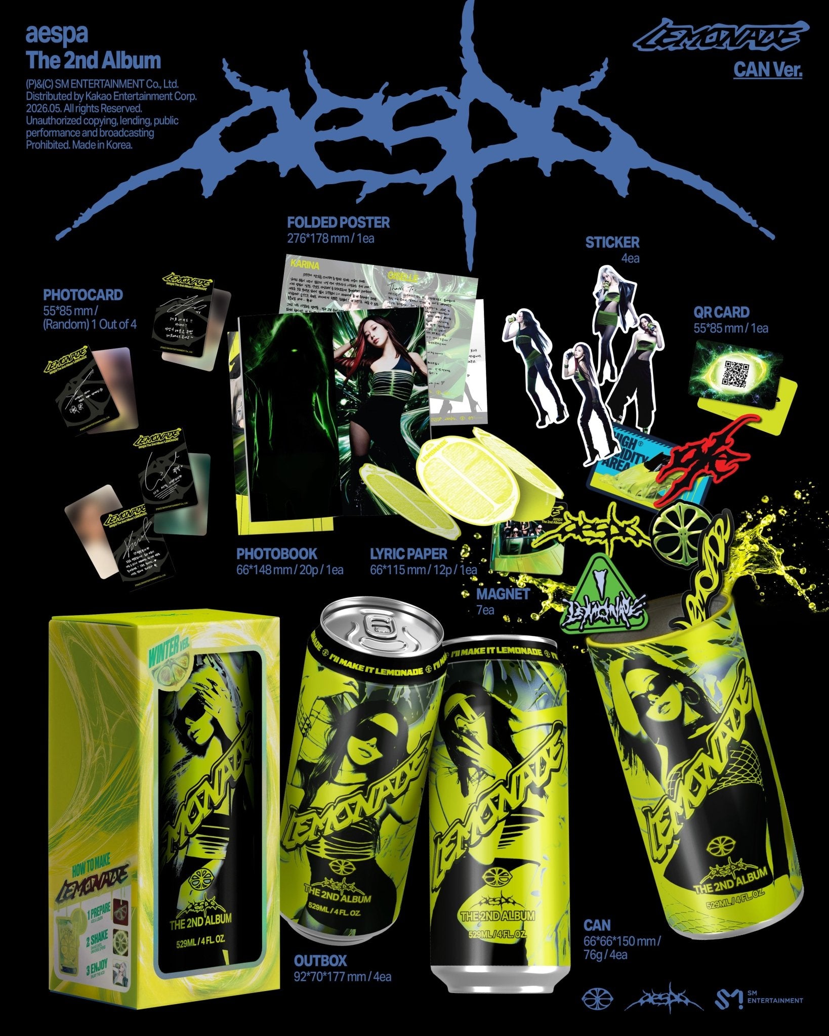 [Album]AESPA (에스파) - Lemonade (2nd Regular Album) [CAN] [SET] - product_vendor,