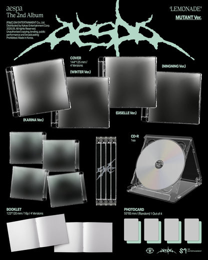 [Album]AESPA (에스파) - Lemonade (2nd Regular Album) [MUTANT] [RANDOM] - product_vendor,