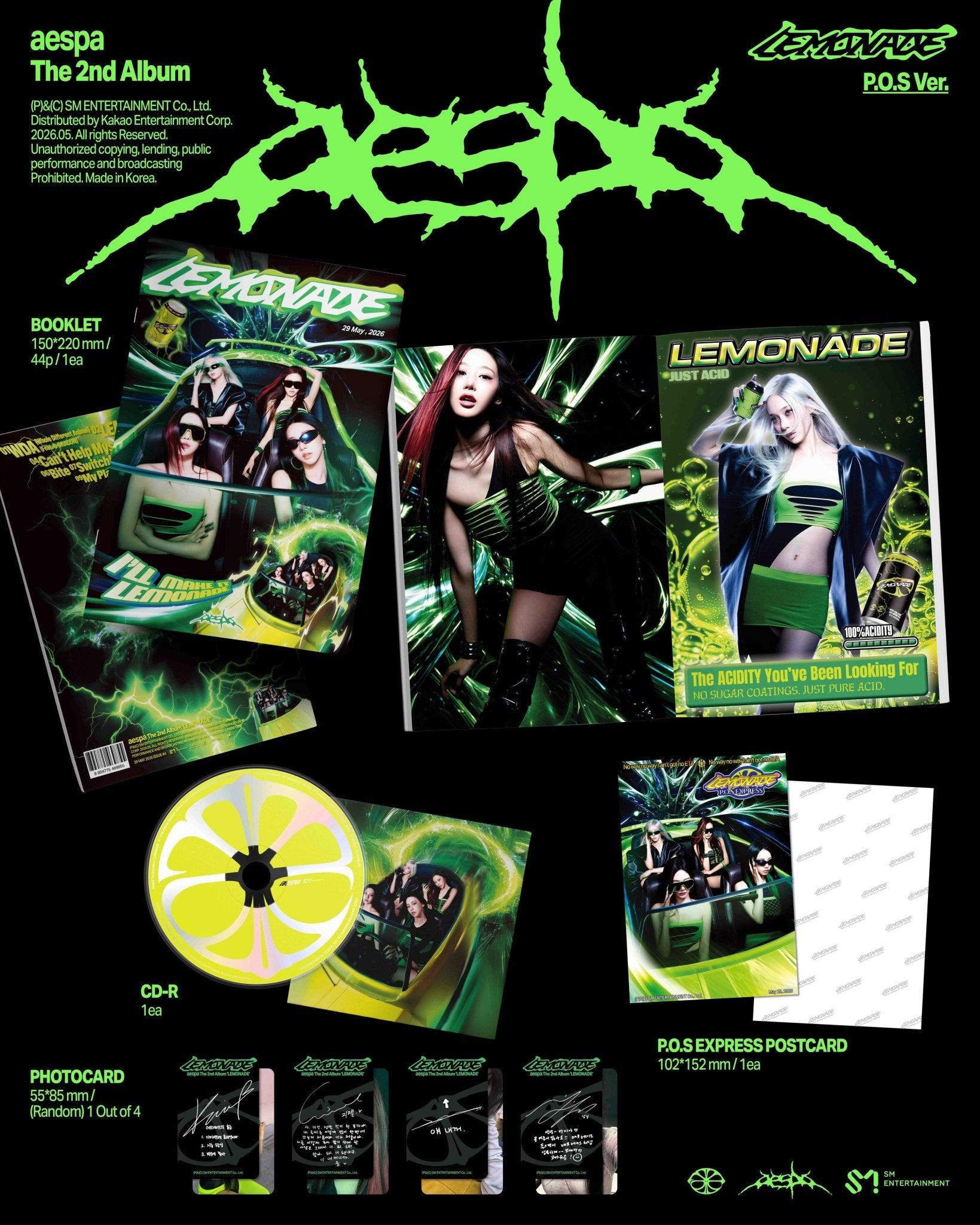[Album]AESPA (에스파) - Lemonade (2nd Regular Album) [P.O.S] - product_vendor,