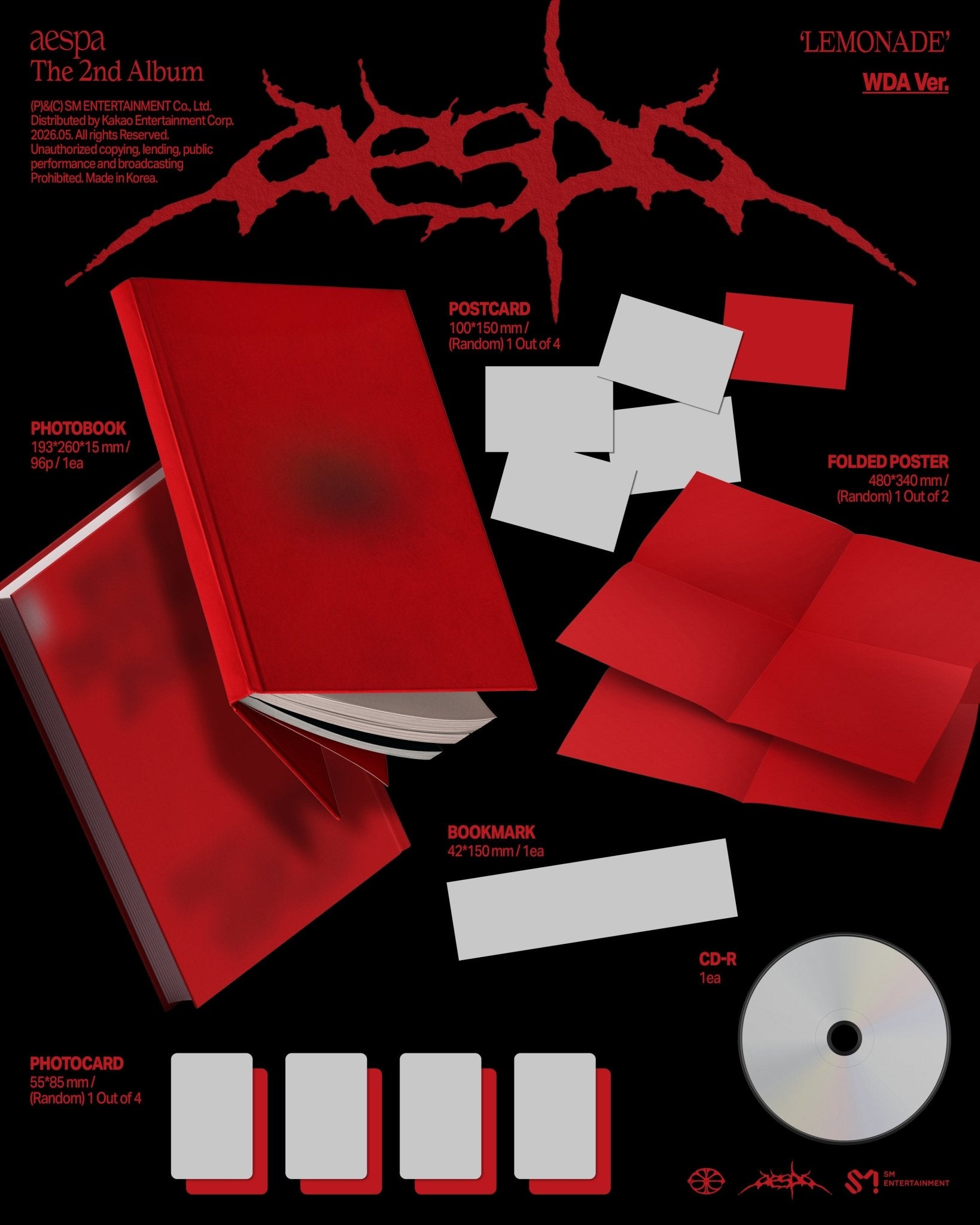 [Album]AESPA (에스파) - Lemonade (2nd Regular Album) [WDA] - product_vendor,