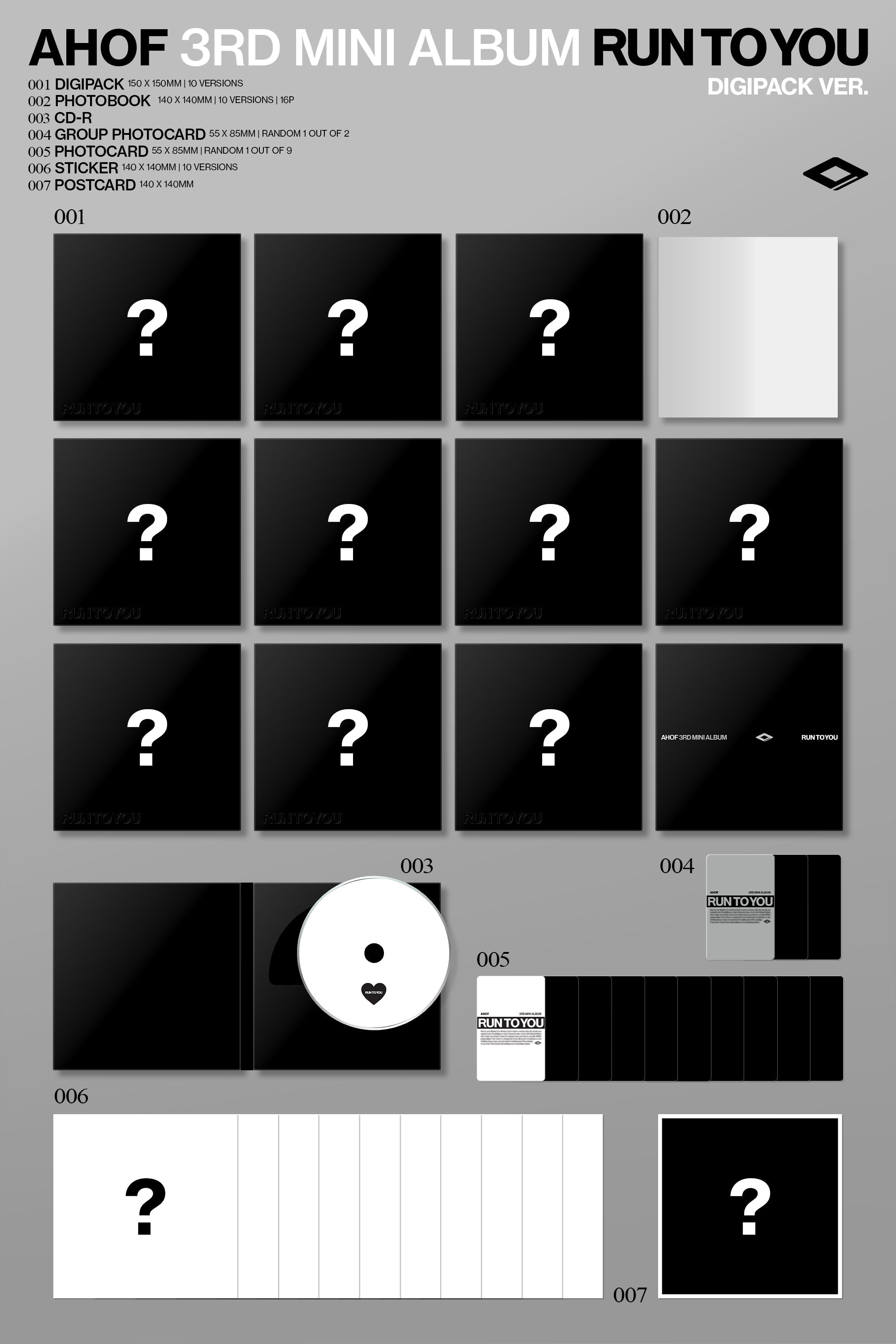 [Album]AHOF - RUN TO YOU (3rd Mini) [DIGIPACK Ver.] [RANDOM]-product_vendor, lowest price, EU shipping, Pre order benefit