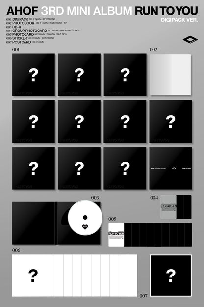 [Album]AHOF - RUN TO YOU (3rd Mini) [DIGIPACK Ver.] [RANDOM]-product_vendor, lowest price, EU shipping, Pre order benefit