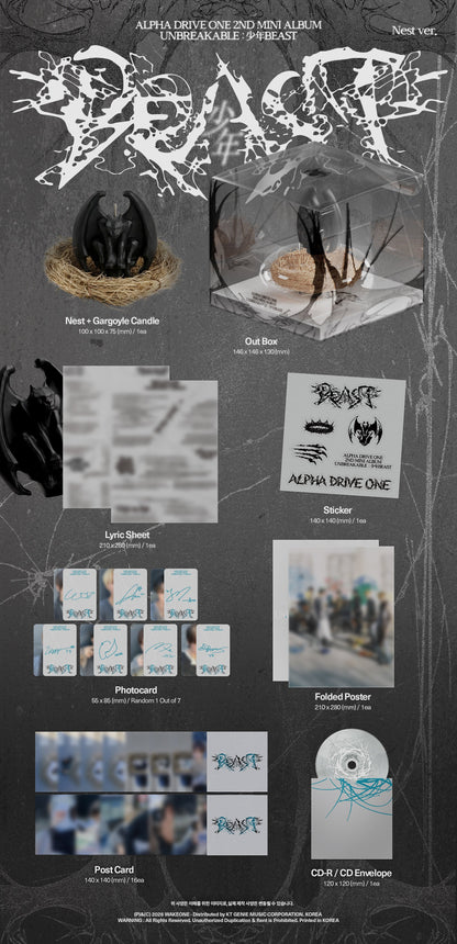 [Album]ALPHA DRIVE ONE - UNBREAKABLE:少年BEAST (2nd Mini Album, Limited Stocks) [Nest Ver.]-product_vendor, lowest price, EU shipping, Pre order benefit