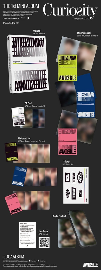 [Album]AND2BLE (앤더블) - Sequence 01: Curiosity (1st Mini Album) [POCAALBUM Ver.] - product_vendor,