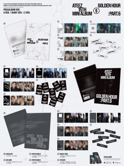 [album]ATEEZ - GOLDEN HOUR : Part.6 (15th mini, A / DIARY / Z) [POCAALBUM Ver.] [RANDOM]-