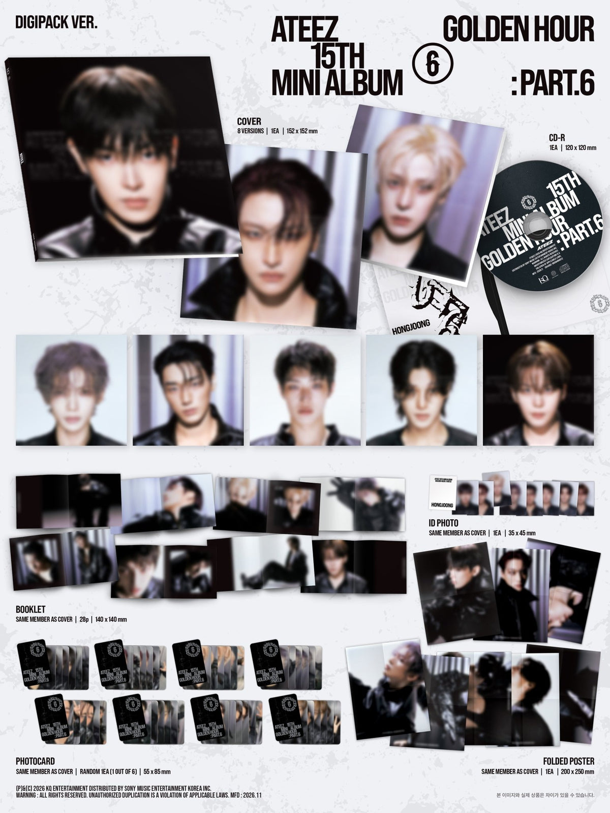 [album]ATEEZ - GOLDEN HOUR : Part.6 (15th mini) [DIGIPACK Ver.] [RANDOM]-