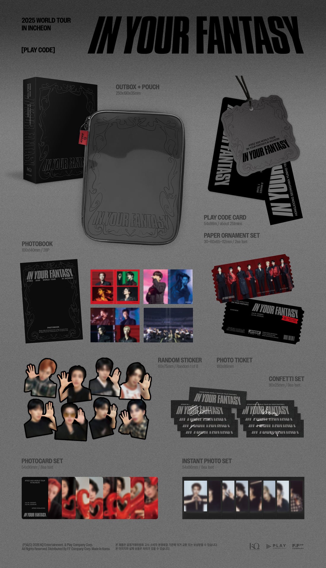 [Album]ATEEZ - IN YOUR FANTASY (2025 WORLD TOUR IN INCHEON PLAYCODE)-product_vendor, lowest price, EU shipping, Pre order benefit