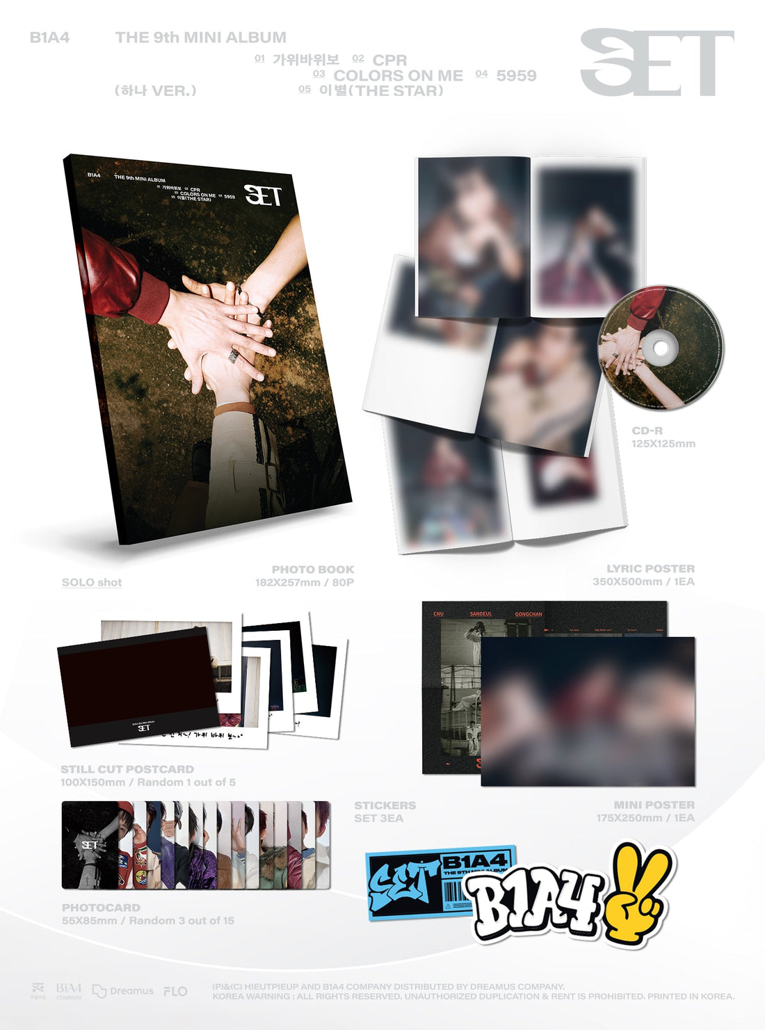 [Album]B1A4 9th Mini Album [1 / 하나 version] - product_vendor,