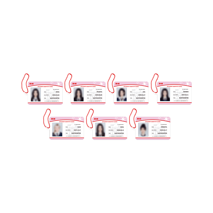 Babymonster - [1stanniversary] babymonster student id card keyring 1