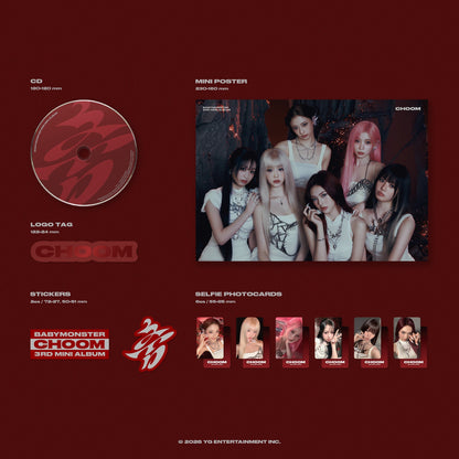 [Album]BABYMONSTER (베이비몬스터) [춤 (CHOOM)] (3rd MINI ALBUM) (Crimson Ver.) - product_vendor,