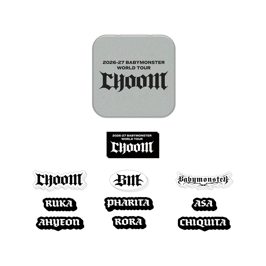 babymonster - [choomtour] babymonster tin case + sticker set 1