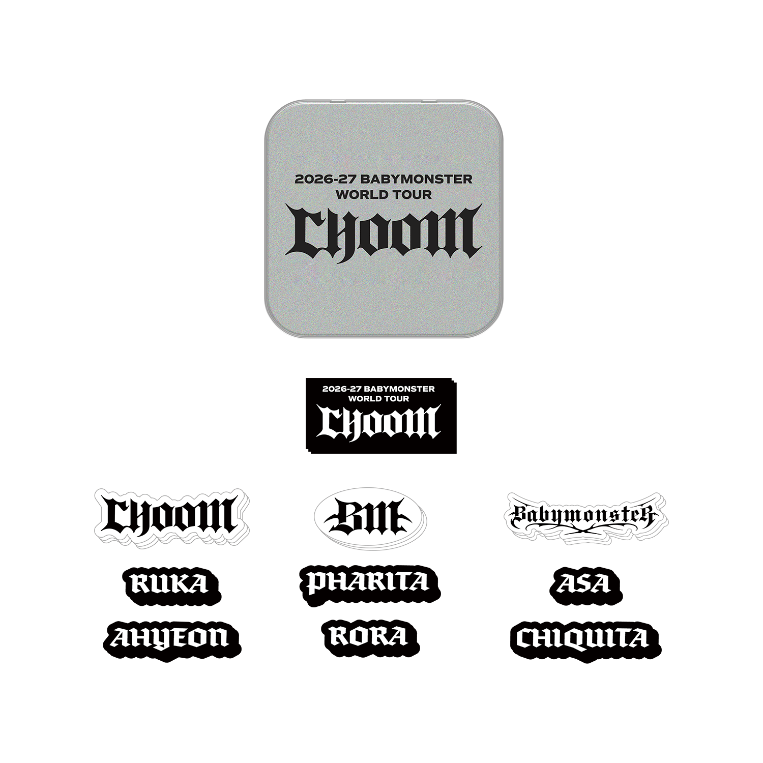 babymonster - [choomtour] babymonster tin case + sticker set 1