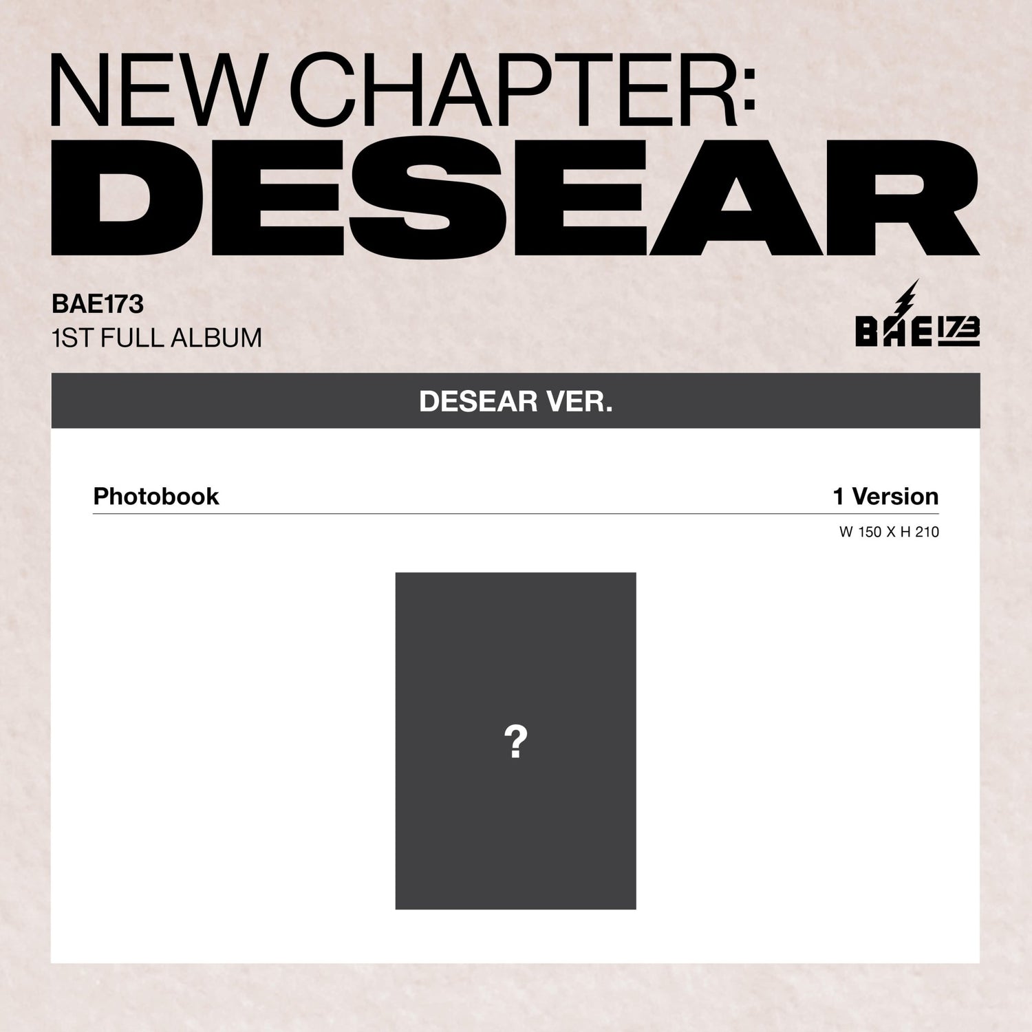 [Album]BAE173 (비에이이173) - NEW CHAPTER : DESEAR (Regular Album) - product_vendor,