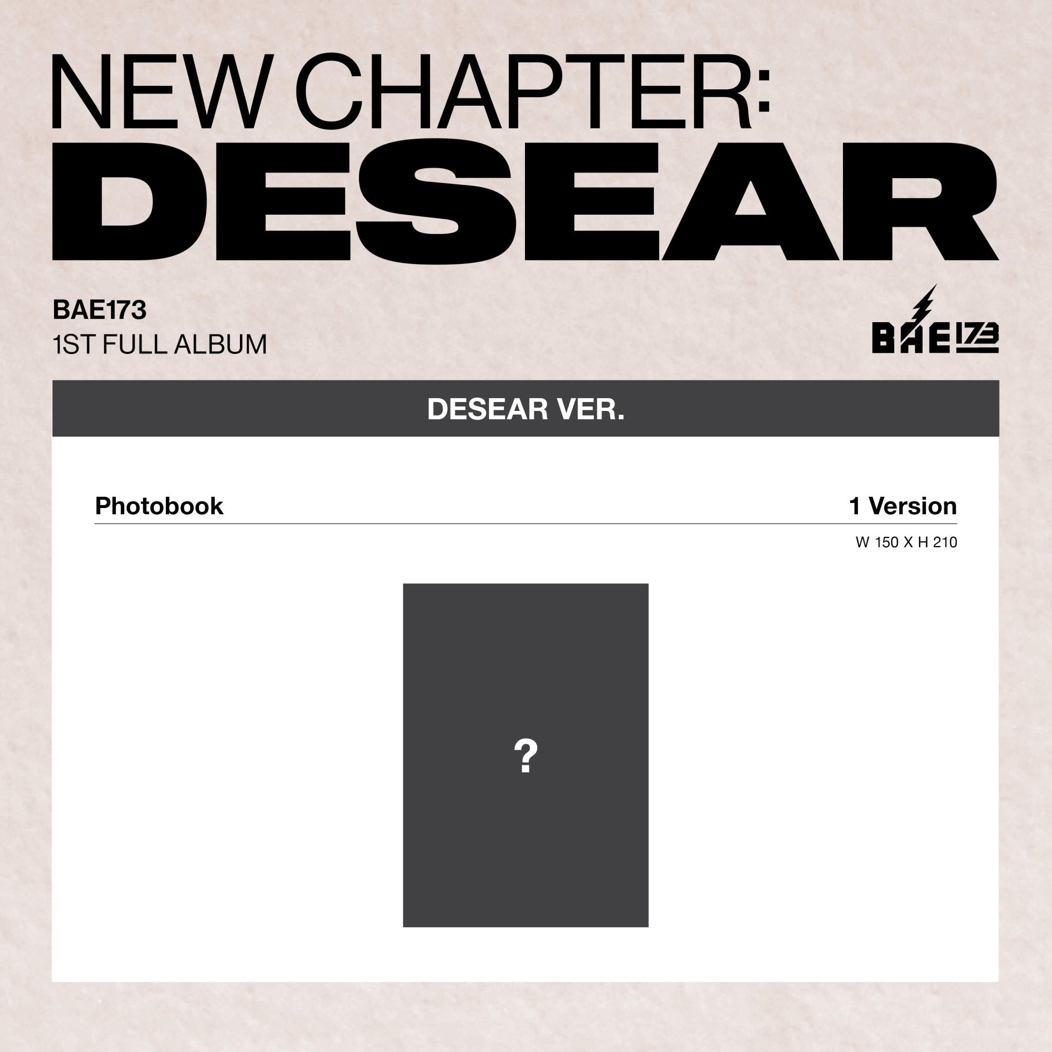 [Album]BAE173 (비에이이173) - NEW CHAPTER : DESEAR (Regular Album) - product_vendor,