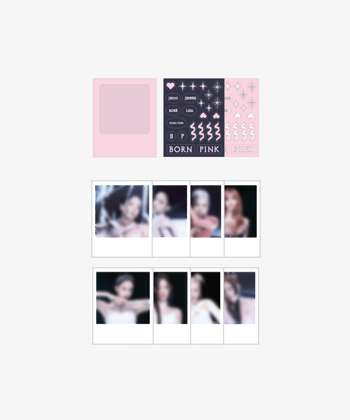 blackpink - [bornpink] blackpink polaroid photo + sticker set 1