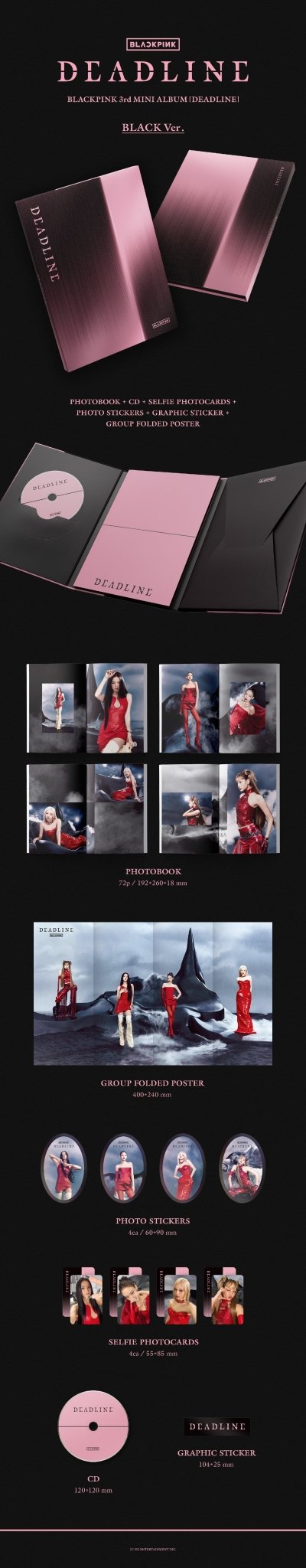 [New Sale Album]BLACKPINK – DEADLINE (3rd Mini Album) [2 versions set]. - product_vendor,