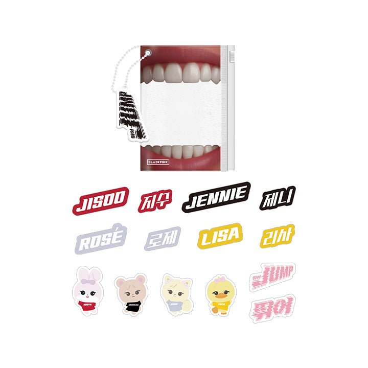 blackpink - [jump] blackpink pvc pouch + sticker set 1