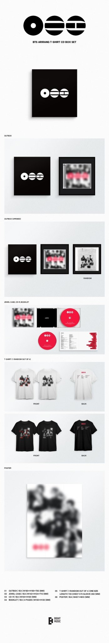 [Album]BTS (방탄소년단) ARIRANG (T-shirt CD Box Set) - product_vendor,