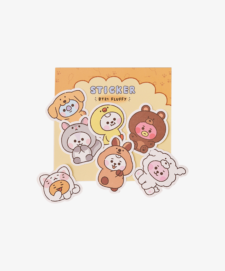 bts - baby stickers set fluffy (7pcs) 1