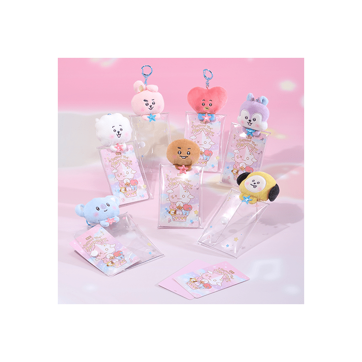 Bts - clear plush pouch keyring beyond the journey 1