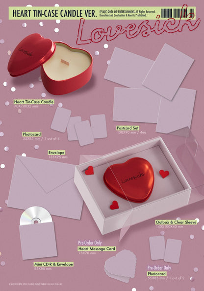 [album]Chaeryeong - Lovesick (1st Mini Album) [HEART TIN-CASE CANDLE Ver.]-
