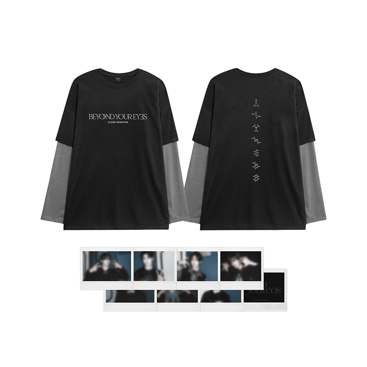 CLOSE YOUR EYES - [beyond your eyes] layered long sleeve t shirt 1