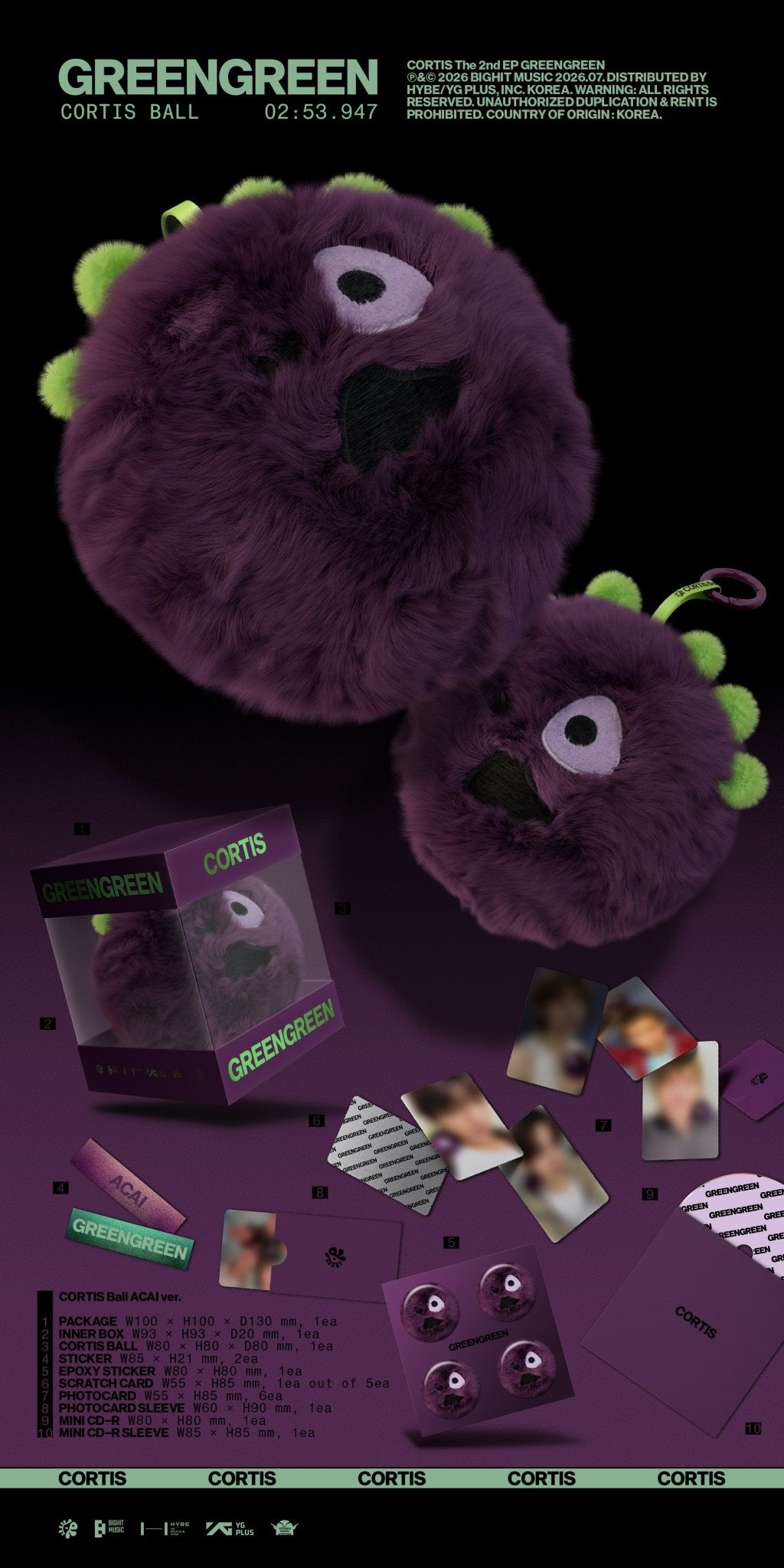[Album]CORTIS - GREENGREEN (The 2nd EP) [CORTIS Ball Ver.] [RANDOM] - product_vendor,