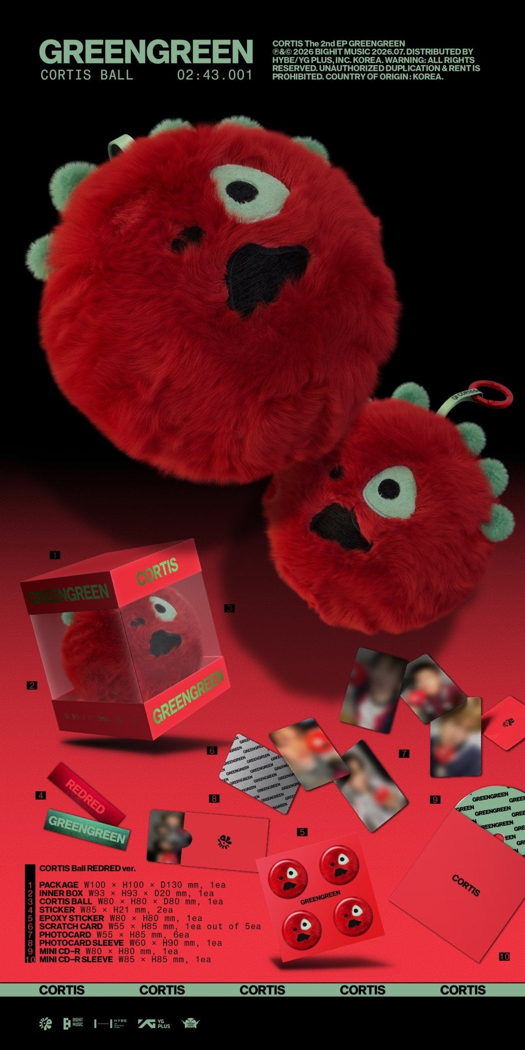 [Album]CORTIS - GREENGREEN (The 2nd EP) [CORTIS Ball Ver.] [RANDOM] - product_vendor,