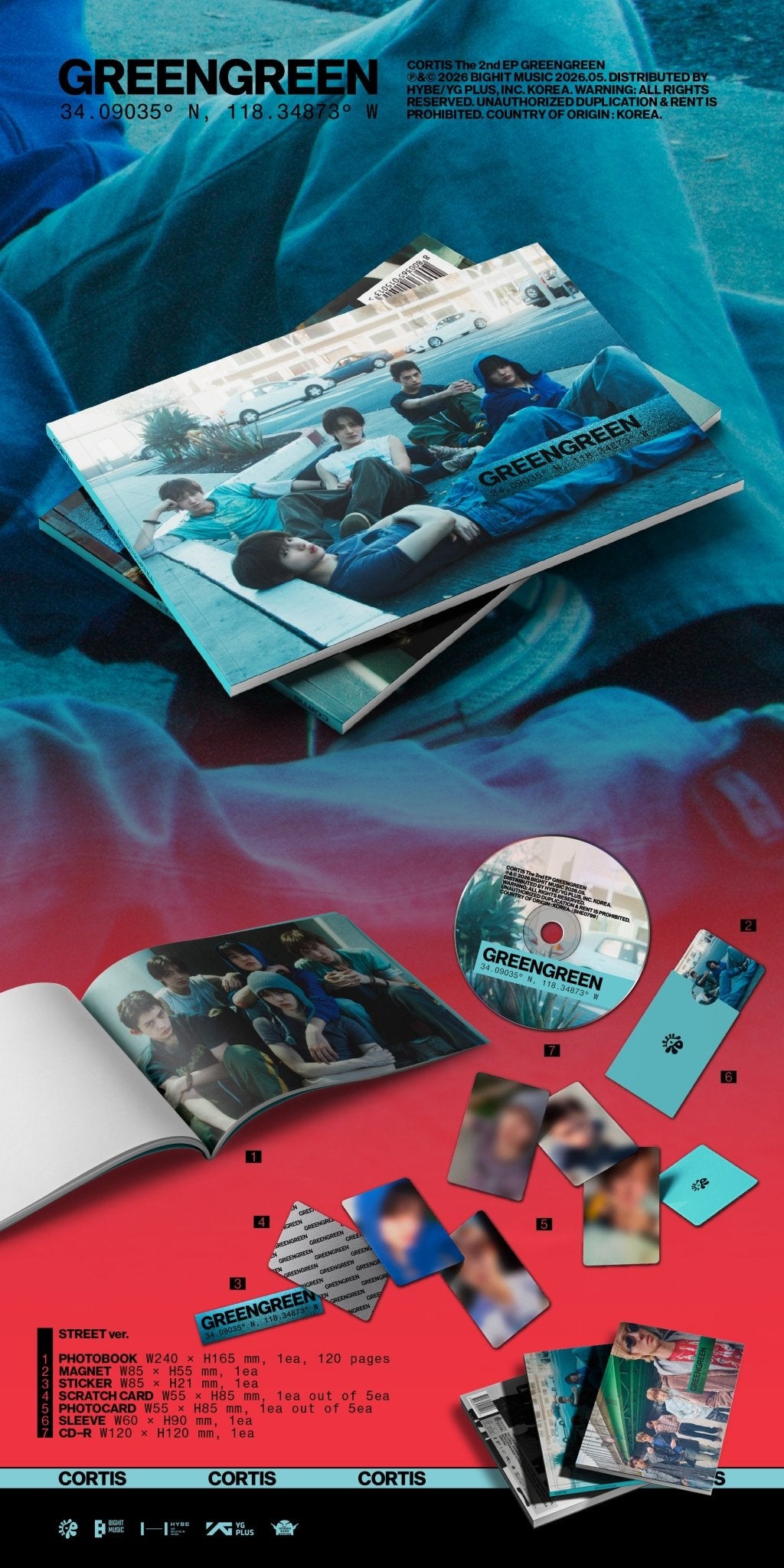 [Album]CORTIS (코르티스) The 2nd EP [GREENGREEN] [BRIDGE Ver. / STREET Ver. / STUDIO Ver. / 3 versions set RANDOM] - product_vendor,