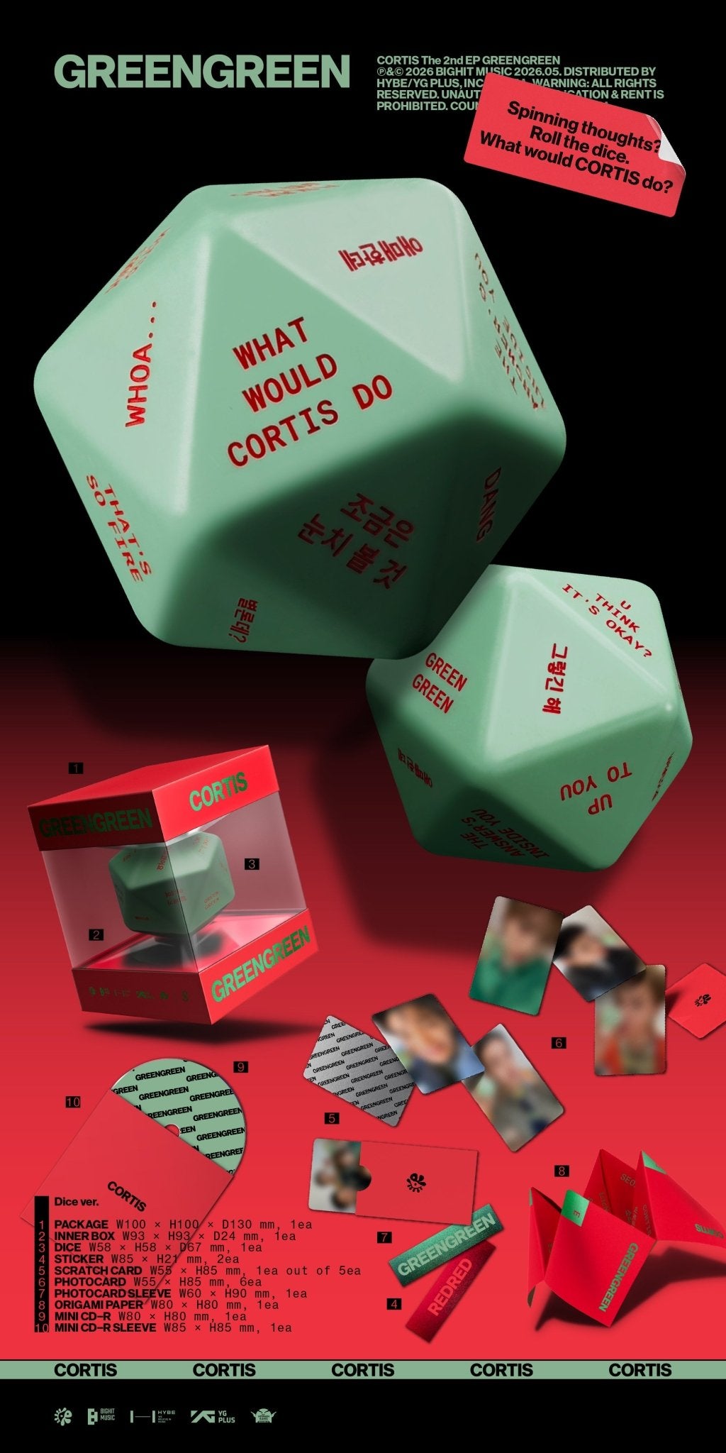 [Album]CORTIS (코르티스) The 2nd EP [GREENGREEN] (Dice Ver.) - product_vendor,