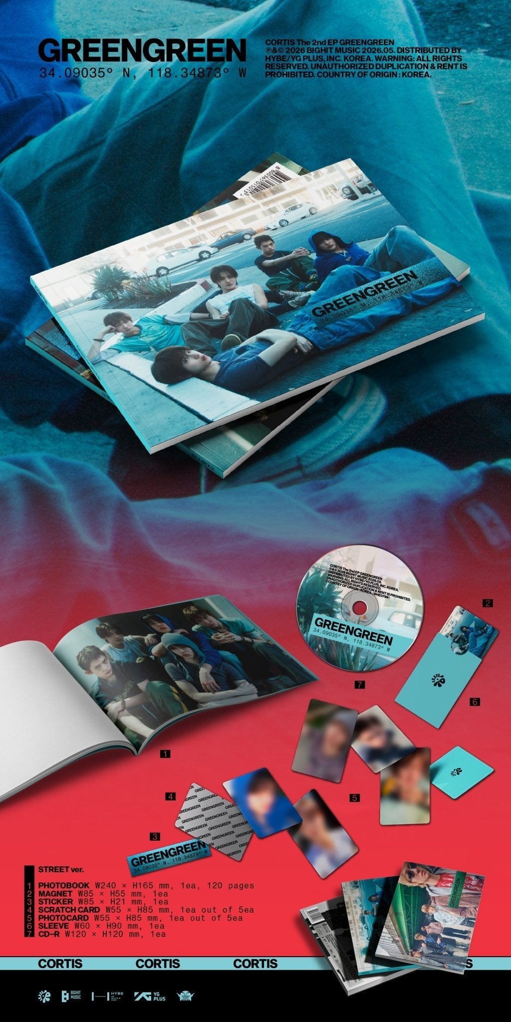 [Album]CORTIS (코르티스) The 2nd EP [GREENGREEN] [BRIDGE Ver. / STREET Ver. / STUDIO Ver. / 3 versions set RANDOM] - product_vendor,