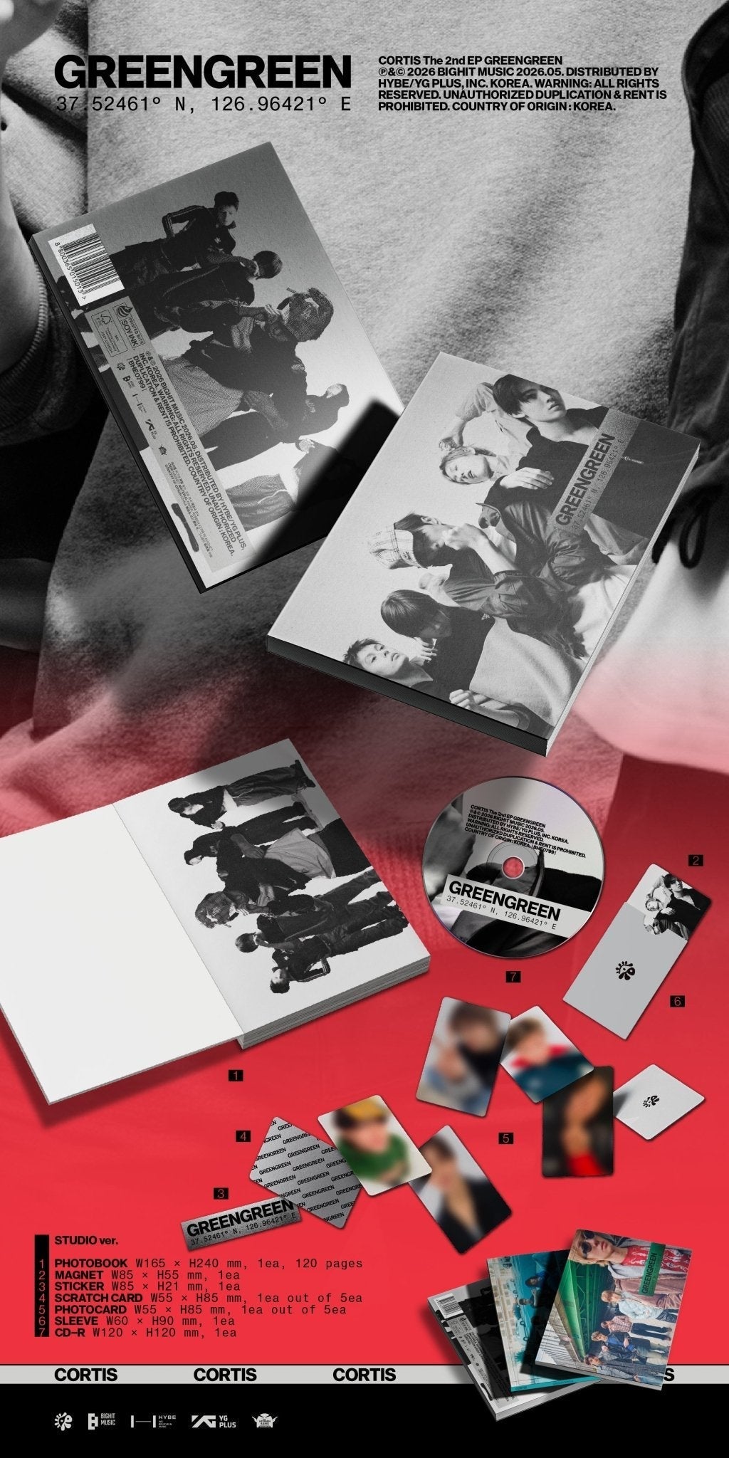 [Album]CORTIS (코르티스) The 2nd EP [GREENGREEN] [BRIDGE Ver. / STREET Ver. / STUDIO Ver. / 3 versions set RANDOM] - product_vendor,